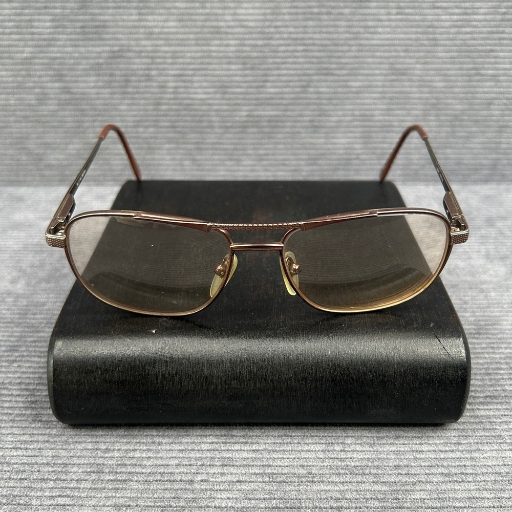 Griff Eye Q Brown Aviator Eyeglasses Double Bridge Metal Frames 56-17-140